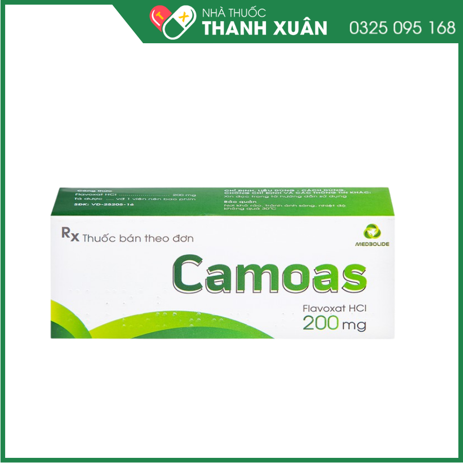 Camoas 200mg giảm triệu chứng tiểu khó, tiểu gấp, tiểu đêm